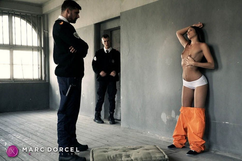 Cléa Gaultier is ready to fuck two wardens in the The Prisoner, Marc Dorcel's new movie in VOD on Dorcel Vision